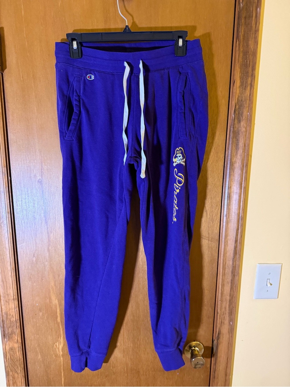 East Carolina Champion Women’s Purple Jogger Sweatpants with Drawstring